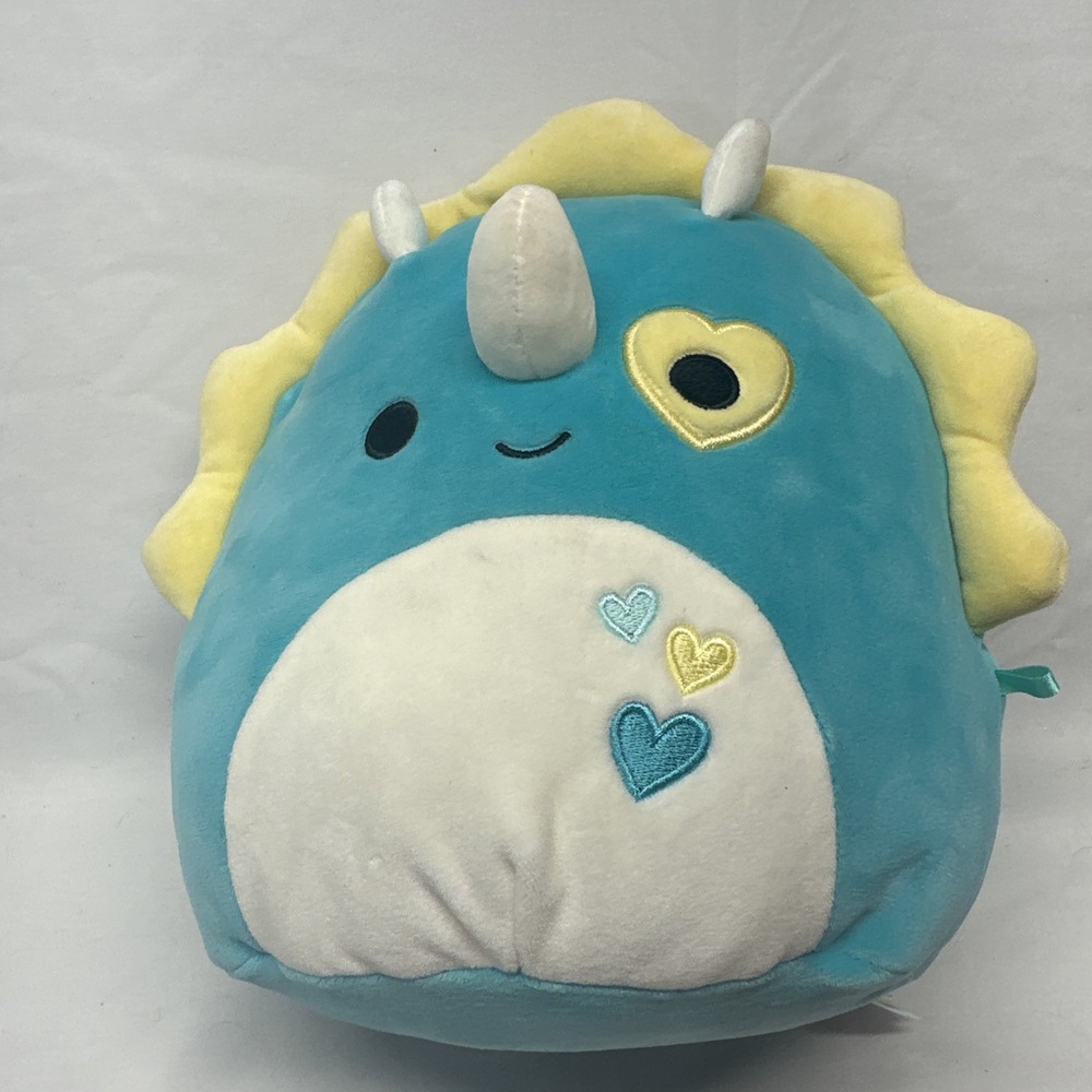 Squishmallows Braedon Triceratops Dinosaur 8" Plush Toy Stuffed Animal‎ Used